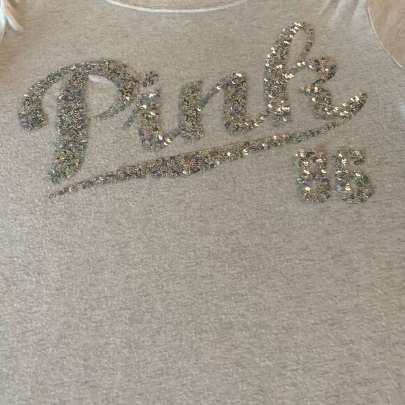 PINK Sequined Tee Shirt - Picture 2 of 4